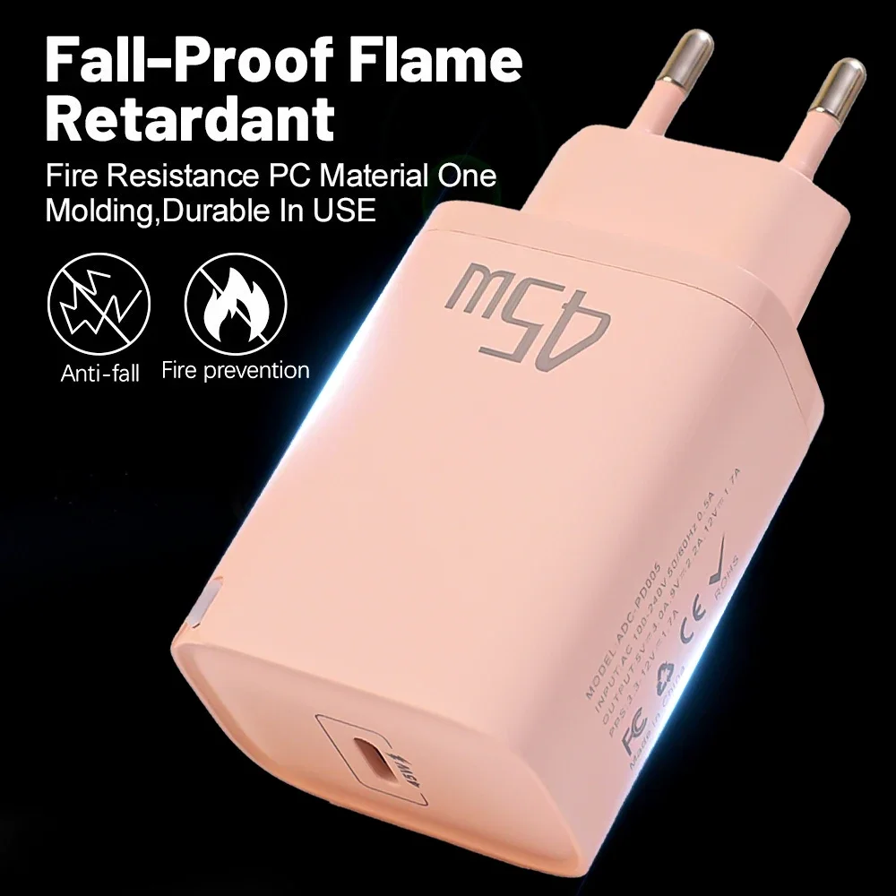 Colorful Type-C Fast Charger EU/US/UK Mobile Phone Chargers USB C Charging Plug Universal Adapter For iPhone Samsung Huawei OPPO - náhled 6