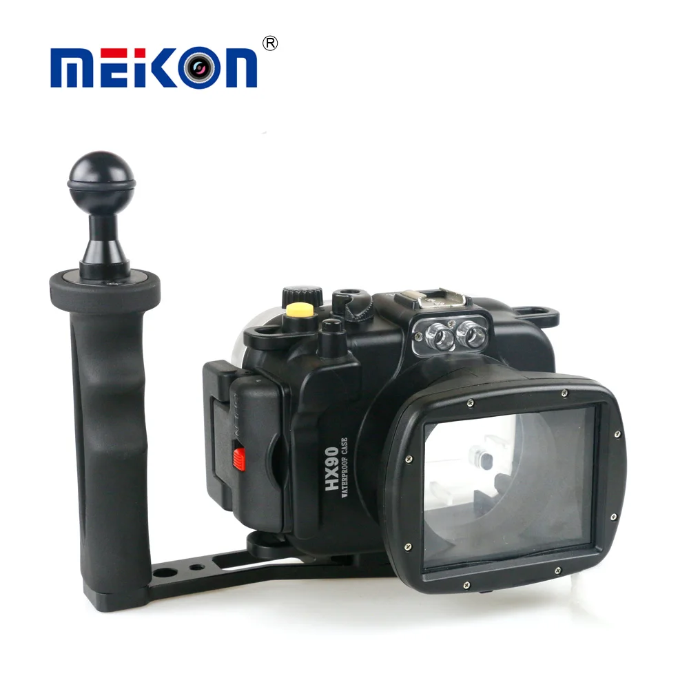 Meikon 40 m/130ft กล้องกันน้ํากรณีดําน้ําพร้อมถาดอลูมิเนียมอัลลอยด์สําหรับ Sony HX90