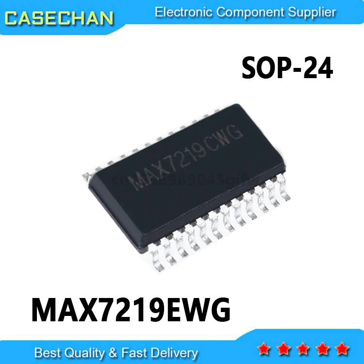 10PCS MAX7219EWG MAX7219  SOP-24