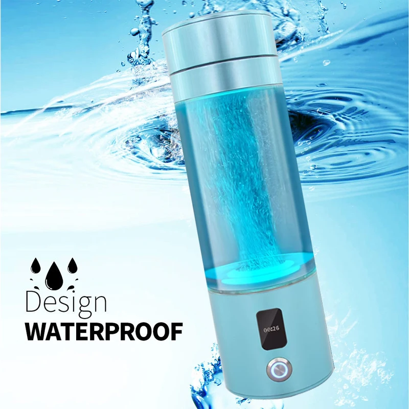 جديد الهيدروجين القلوية شرب تصفية المياه الهيدروجين زجاجة ماء PEM مولد الهيدروجين زر اللمس كوب ماء المؤين الصحي