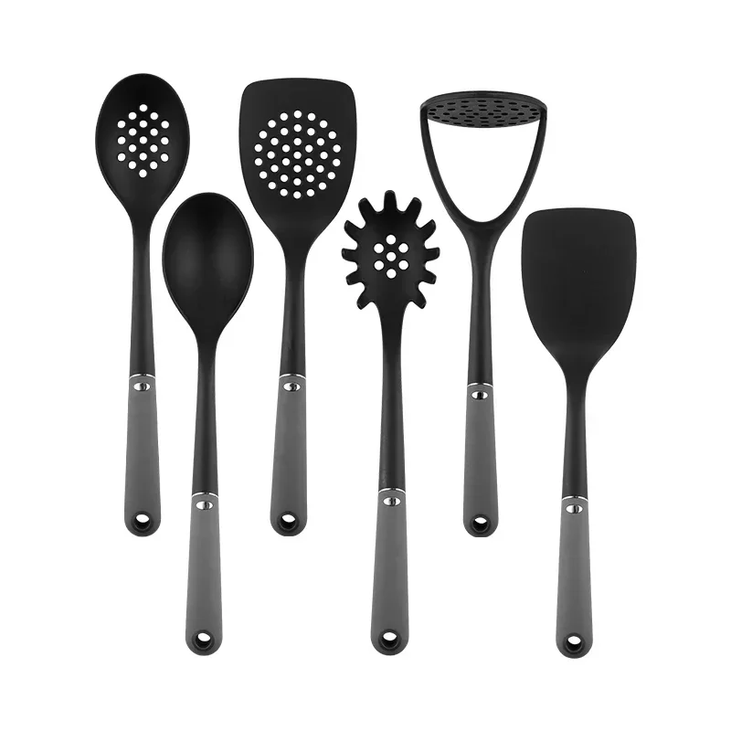 6pcs Amazon Kitchen Heat Resistant Nylon Utensil Set Potato Masher Spatula