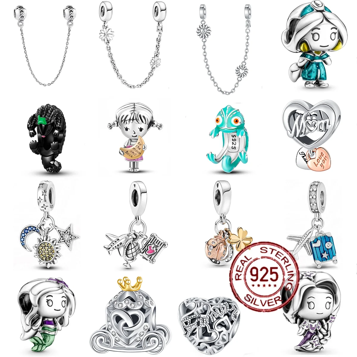 

Love Heart Girl Boy Beads Bead Fit Original Pandora Bracelet 925 Sterling Silver Charm Snake Chain Beaded Women Gift