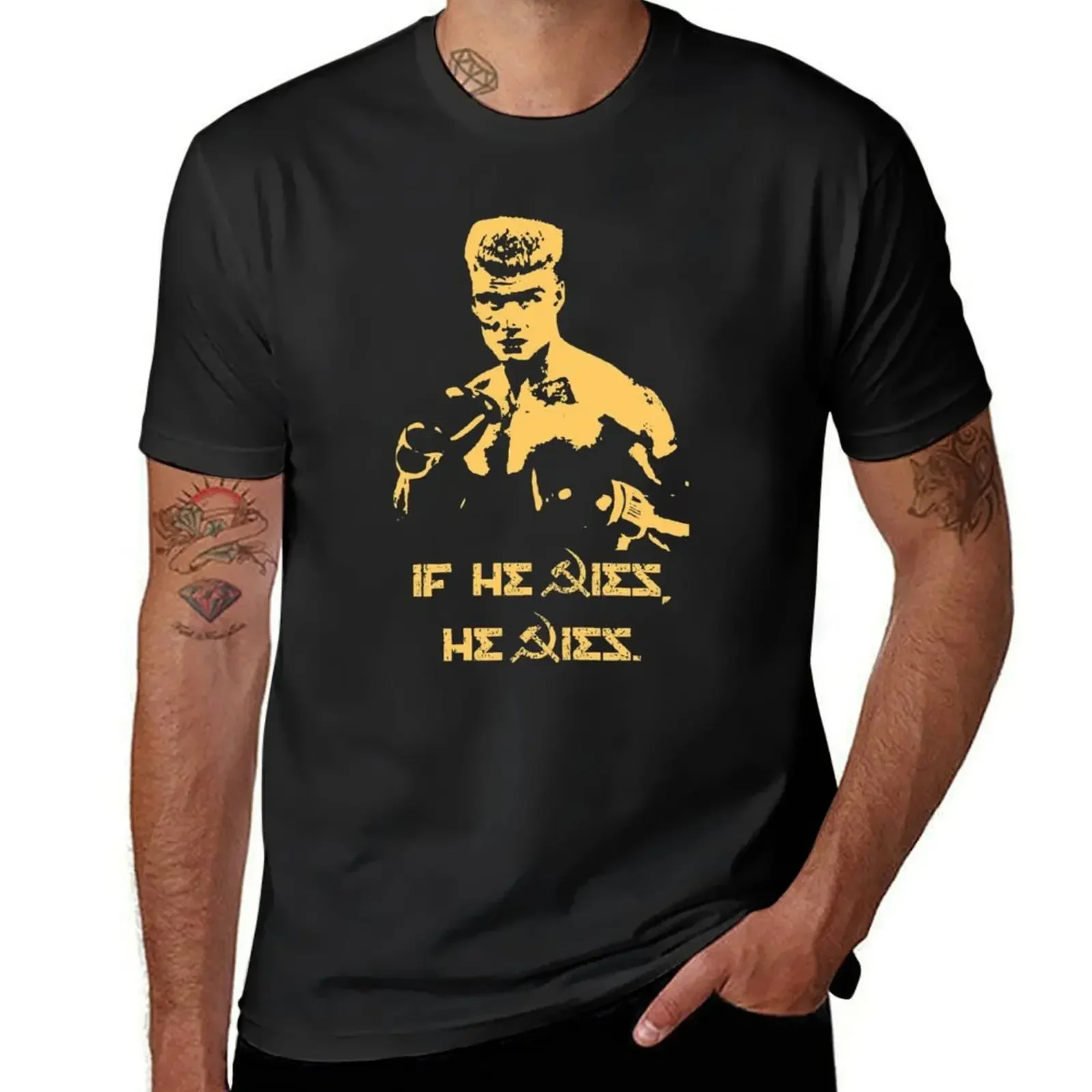 If he dies, he dies T-Shirt plus size tops cute clothes tees anime shirts men