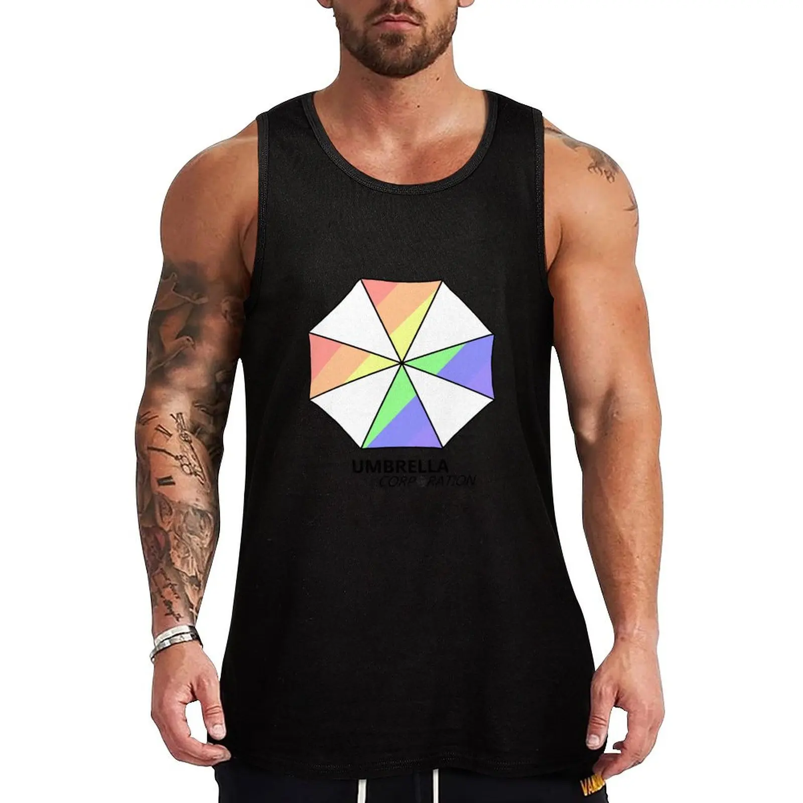 

Pride umbrella Corp Tank Top clothing men Vest male gym shirts