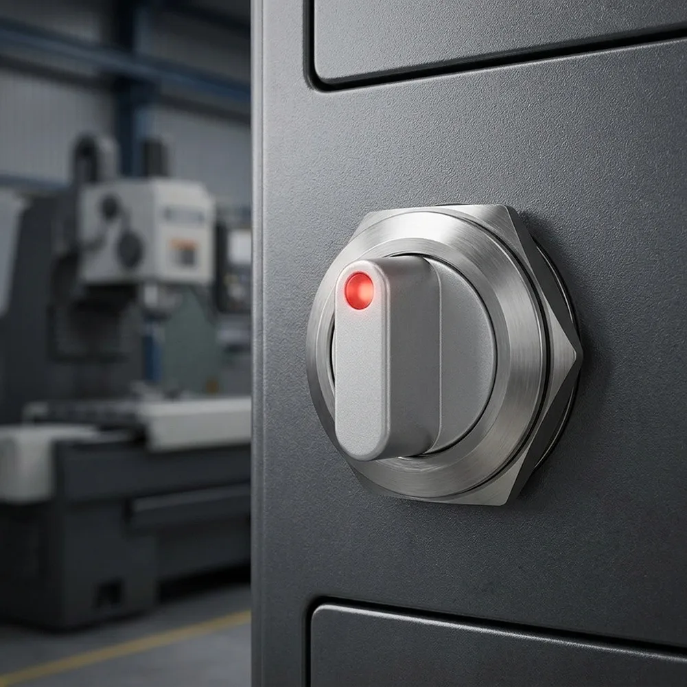 For Industrial Environments 2NO2NC Switch Self for reset Push Button Switch Yellow Light 5A for maximum Current Bright Point