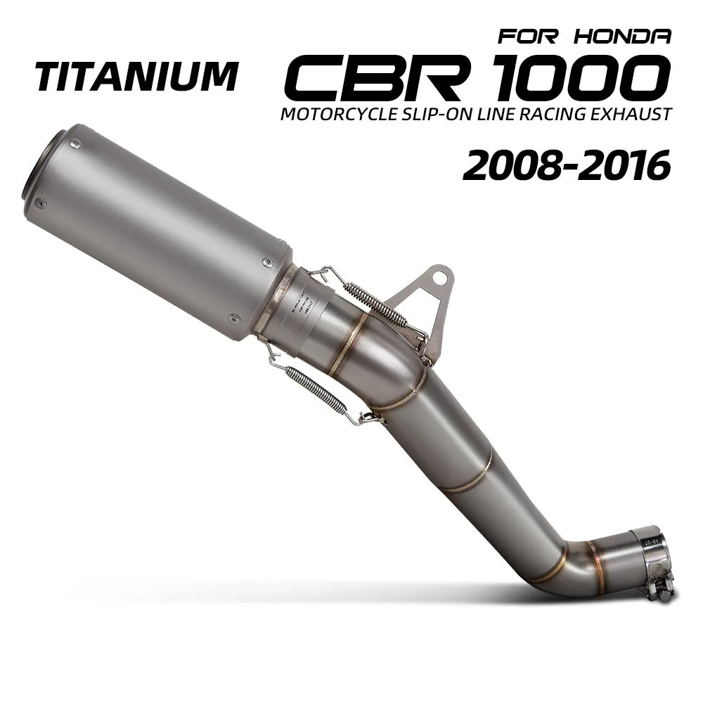 

Мотоциклетная надежная выхлопная труба для Honda CBR1000RR CBR1000RR 2008-2016 лет, спортивный гоночный адаптер, средняя труба, соединительный глушитель