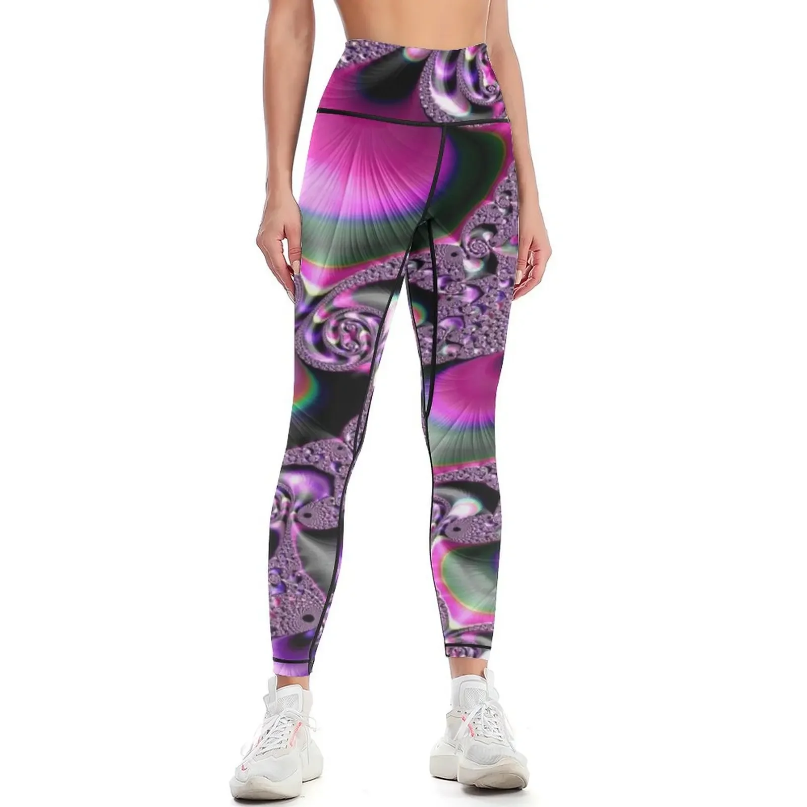 

School of Tropical Diving Fish Fractal Leggings jogging pants sportswear gym Women's fitness gym womans Womens Leggings