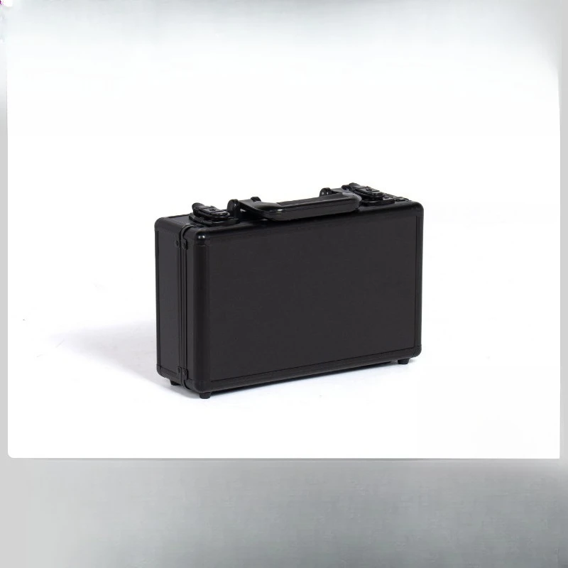 Portable black aluminum alloy box Toolbox Instrument equipment box Safety box