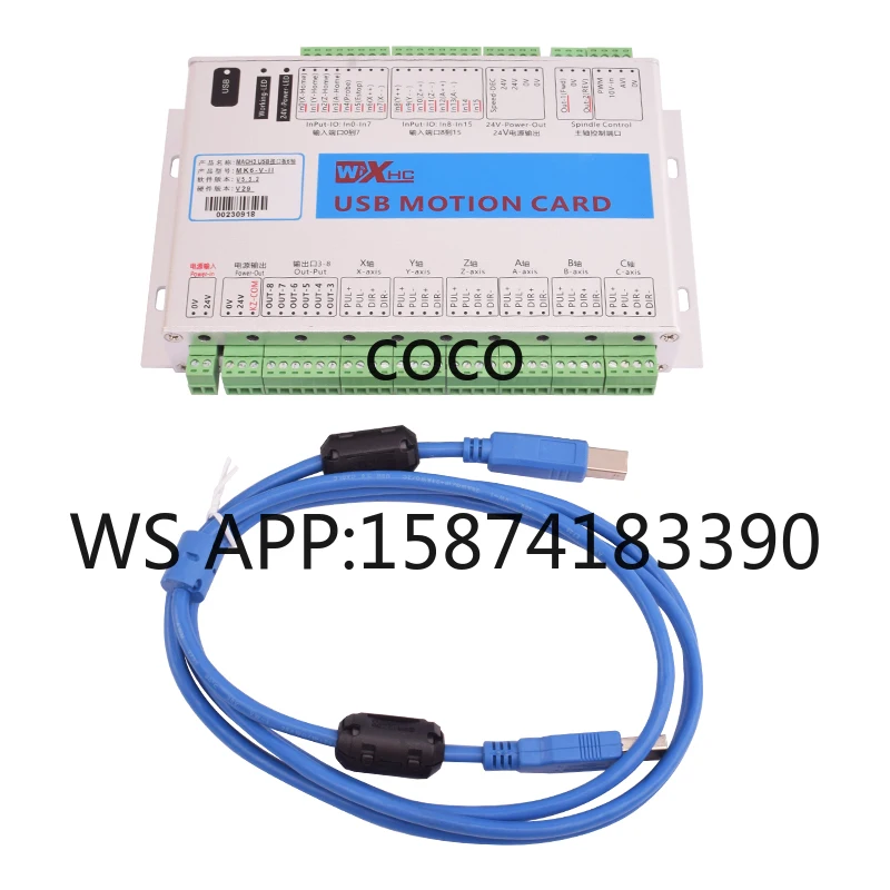Tarjeta XHC Mach3 6 Ejes USB Control de Movimiento, Alta Compatibilidad para Tornos y Grabadores CNC
