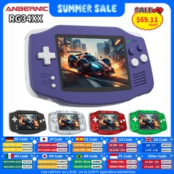 Anbernic RG 34XX Handheld Game Console 3.4” IPS 720*480 Screen Linux 64-bit 3500mAH Bluetooth RG34XX Retro Video Gaming Players