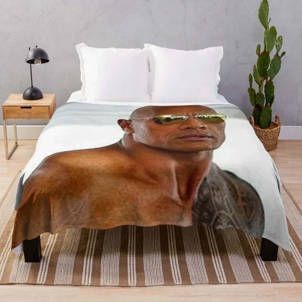dwayne johnson Throw Blanket Summer Cool Breathable Blanket for Sleeping