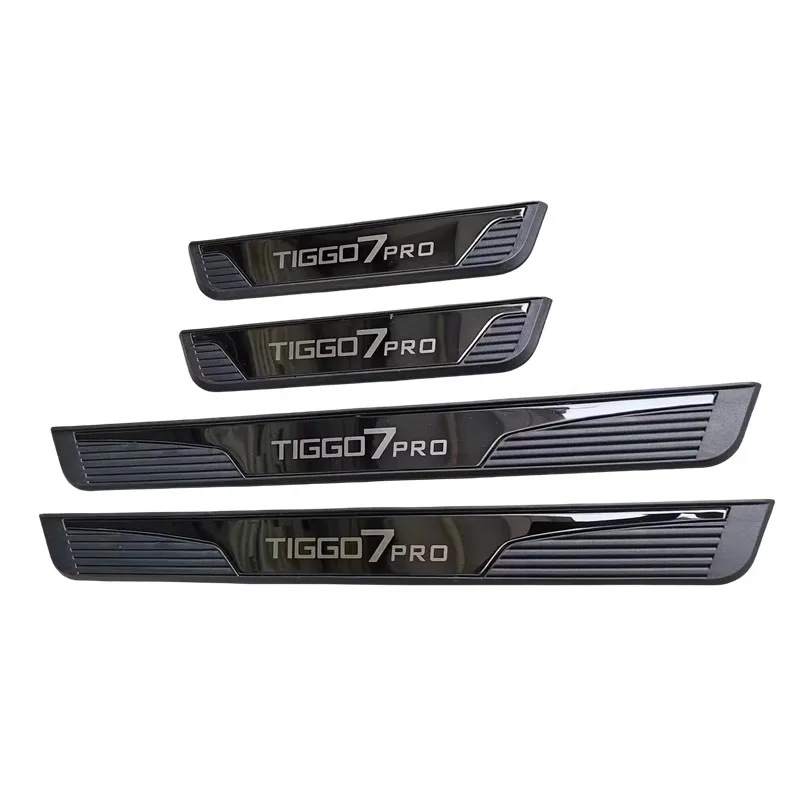 

For Tiggo 7 PLUS 2020-2023 Plastic Door Sill Strip Anti-scratch Pedal Anti-Collision Car Accessories Beautiful Welcome Pedal