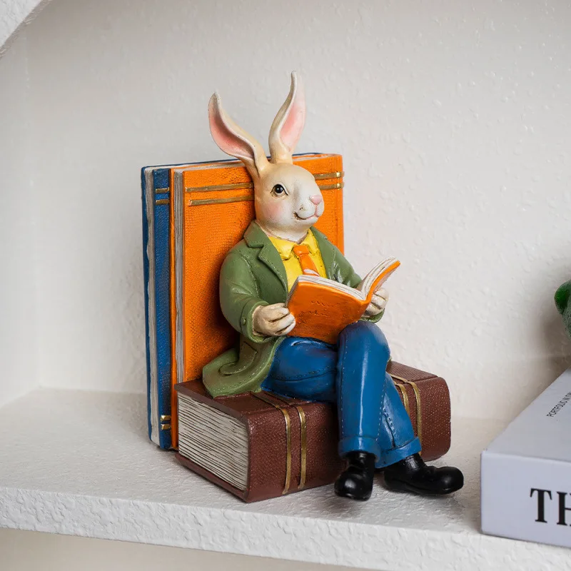 Mr. Rabbit Reading Resin Ornament