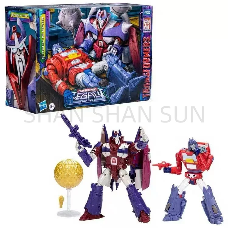 [En Stock] TAKARA TOMY juguetes de transformación Legacy A Hero Is Born Alpha Trion Orion figuras de Anime Robot figuras de acción regalos