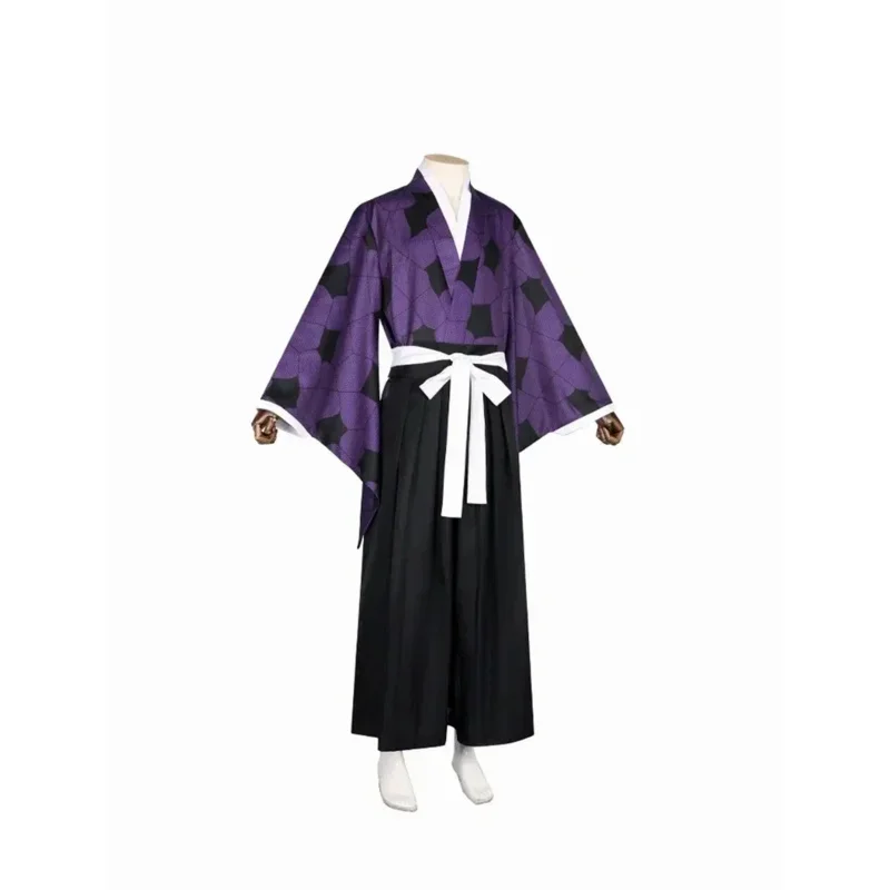 زي أنيمي SN88 Devil Killer Kokushibo، كيمونو تنكري، شعر مستعار وشم، حفلة الهالوين، كرنفال، لعب الأدوار، شعر مستعار % # 2 @