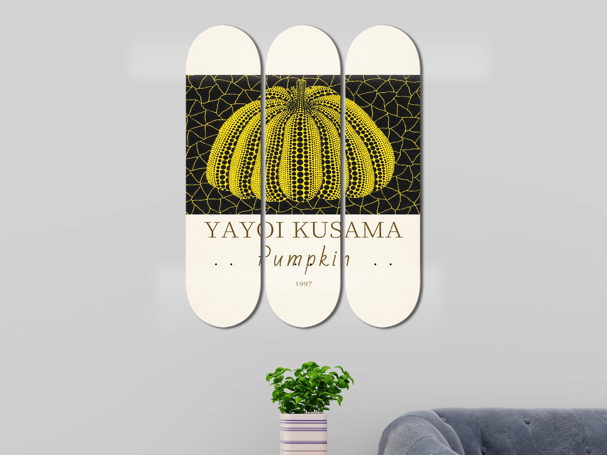 Set of 3pcs Japanese Art Skateboard Wall Art 7-layer Maple Decoration Skateboard Furnish and Decorate for Home Decor