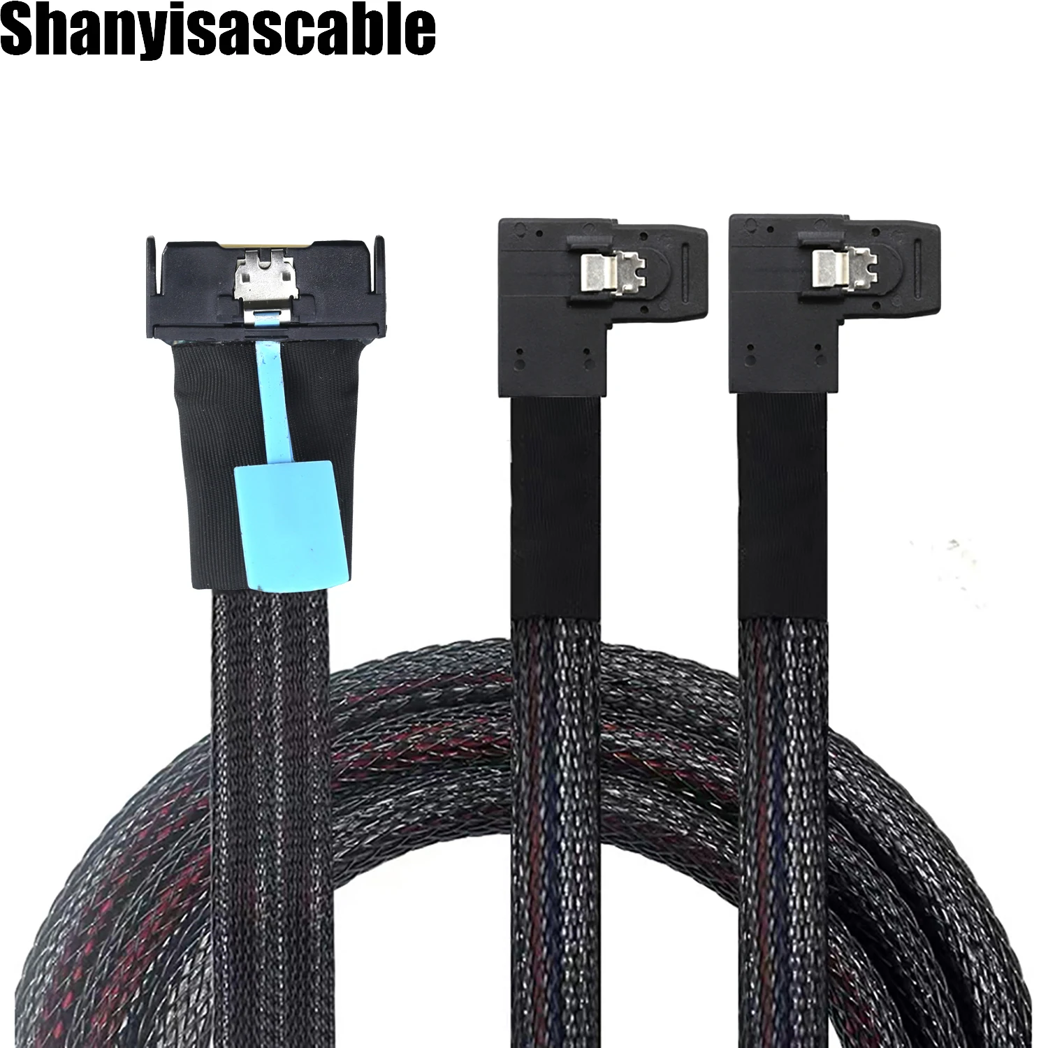 

1.0M Cable Slime sas MCIO 8I to 2xSFF-8087 Right Bend MINISAS Server Data Multifunction Convenient Adapter Cable