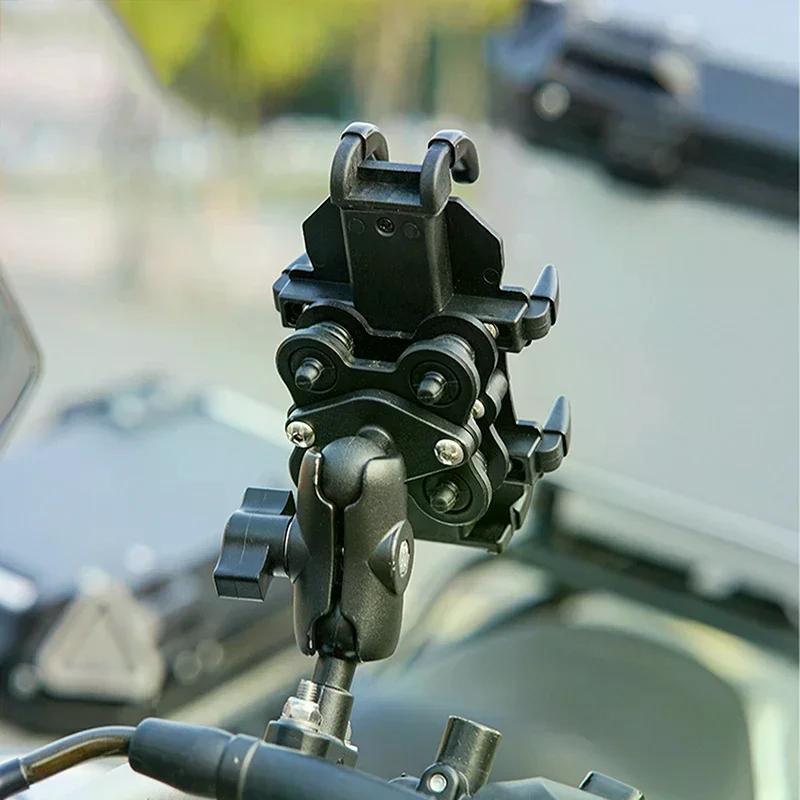 360도 회전 가능한 조절식 휴대폰 거치대 오토바이 전기차 라이딩 배달 내비게이션 거치대