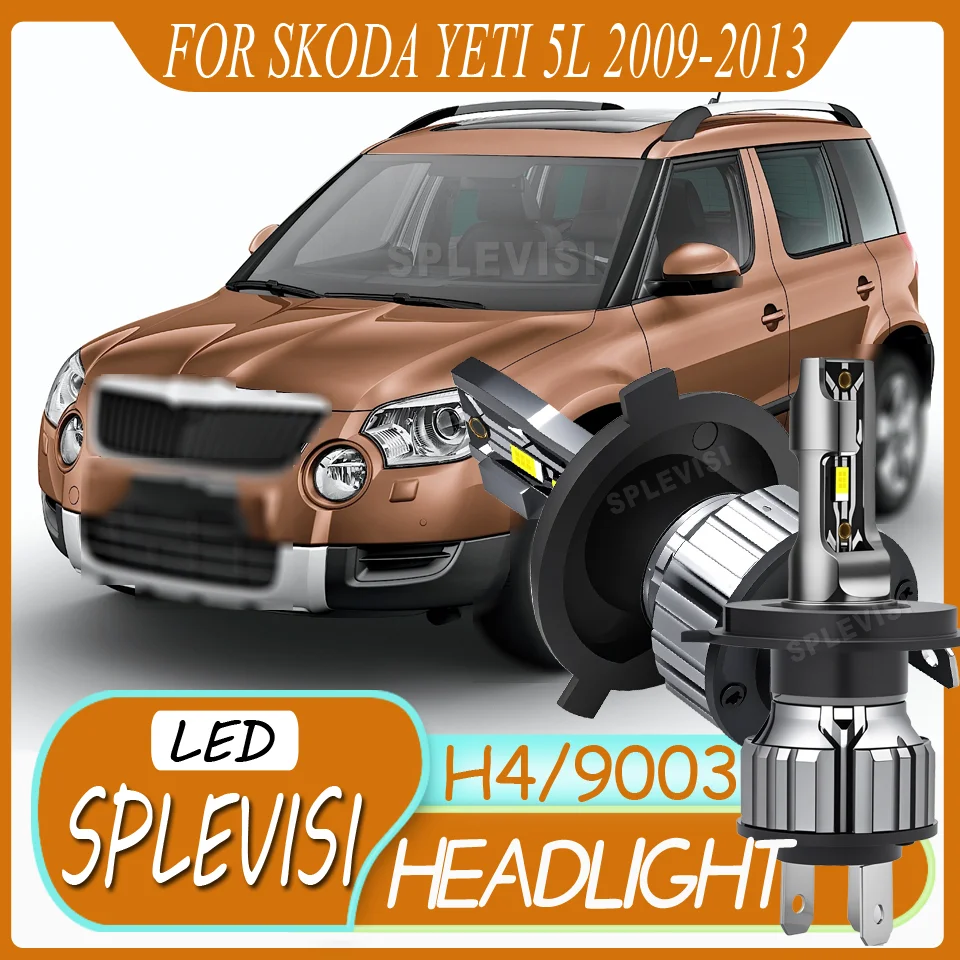 Perform Well in Any Weather Condition High-Quality 9003/h4 LED headlight For Skoda Yeti 5L 2009-2013 2009 2010 2011 2012 2013