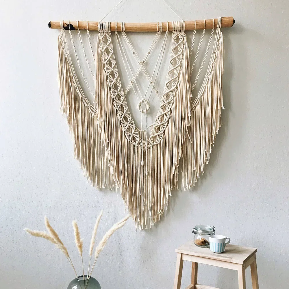 

Wall Hanging Tassel Boho Tapestry Hand-Woven For Home Decor Livingroom Bedroom Room House Decoration