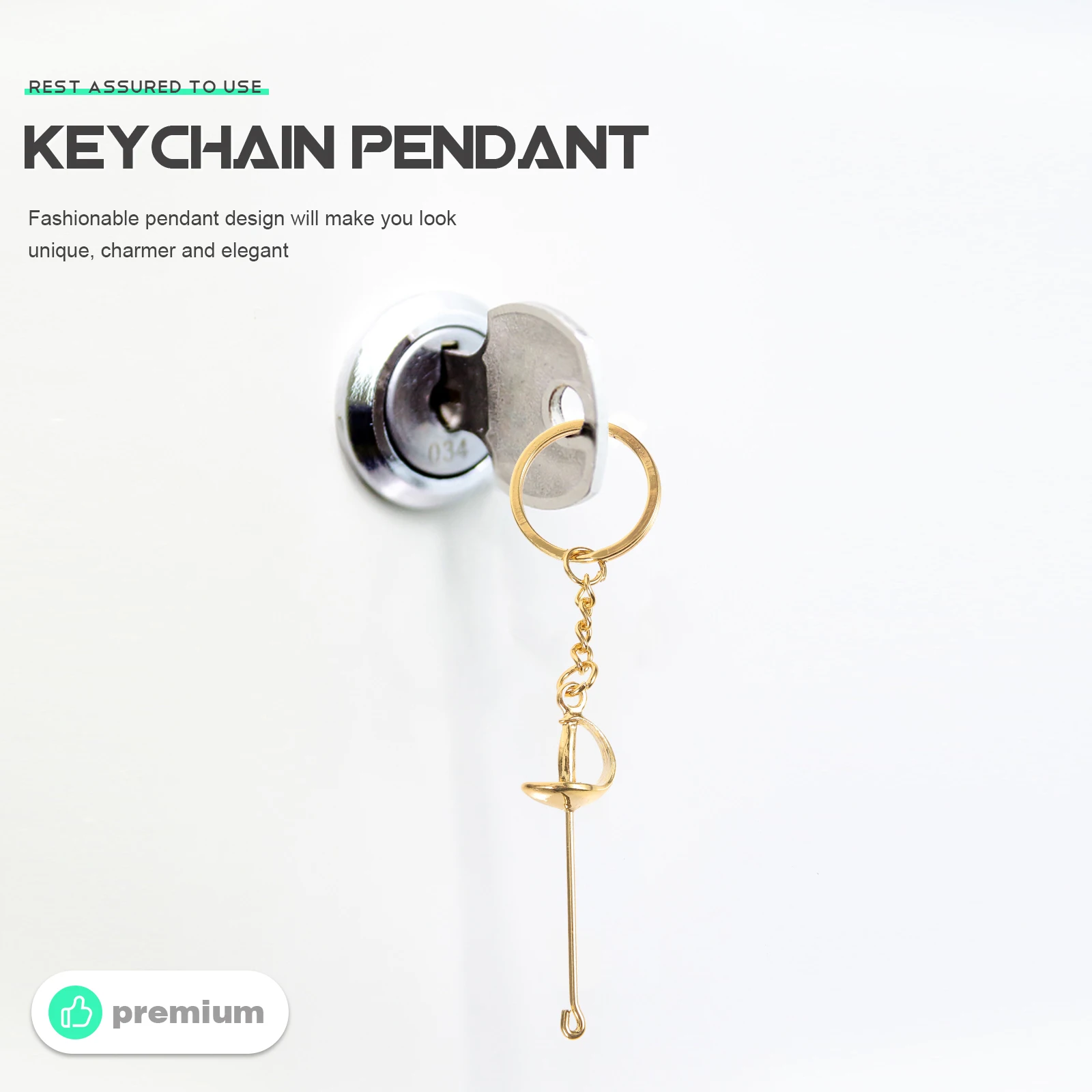 

Fencing Keychain Sports Fans Souvenir Metal Pendant Keyrings for Backpack Wallet Car Key Personalized Gift Women Elegant