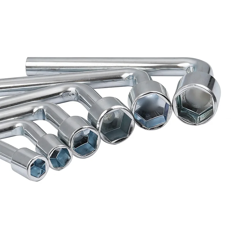 1pc Hexagonal L-shaped Screw Nut Wrench Sleeve Maintenance Tool 7mm 8mm 10mm 12mm 13mm 14mm Spanner