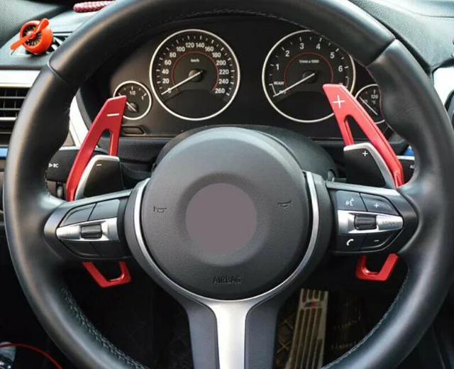 Red Steering Wheel Shift Paddle Shifter Extension For BMW 3 5 series X1 X2 X4 X5 F30 F10 F48 F25 F15