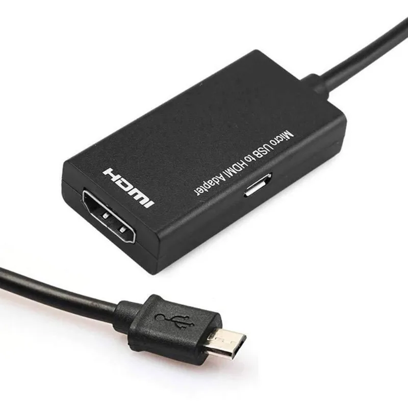 For Type C & Micro USB To HDMI-compatible 1080P HD Audio Video Cable for HDTV Converter Adapters Android Phone Tablet view 3