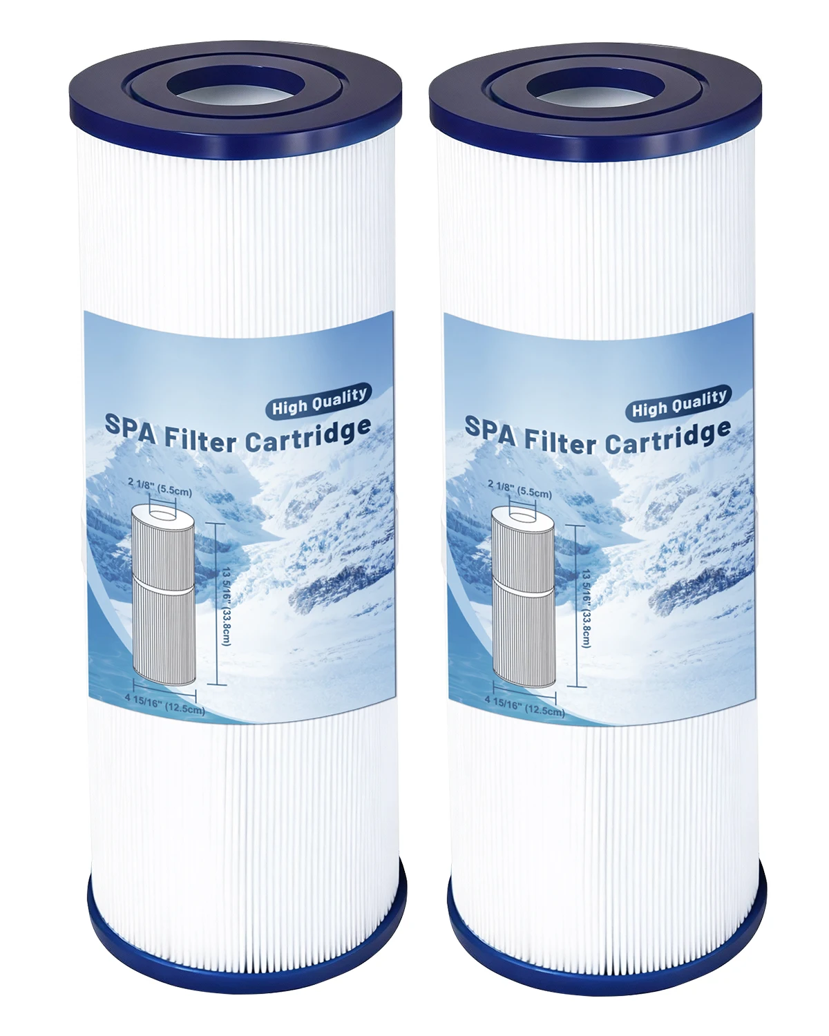 

(2 Pack) Drop-in Spa Filter Cartridge 25 Sq.Ft 13" x 5" Compatible with PRB25-IN FC-2375 C-4326 FC-2370 M-4326 R173429