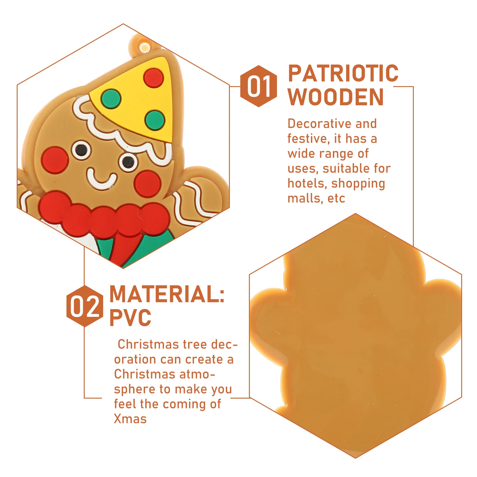 

12Pcs Gingerbread Man Hanging Decor Christmas Tree Ornaments Holiday Party Decoration Festive Home Supplies Xmas Tree Decor