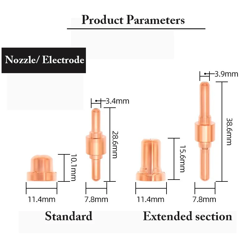 PT31 65pcs Plasma Cutter Torch Consumable Kit 30A/40A LG-50 CUT 50/60 Torch Kits Extend Tips Nozzles Electrodes