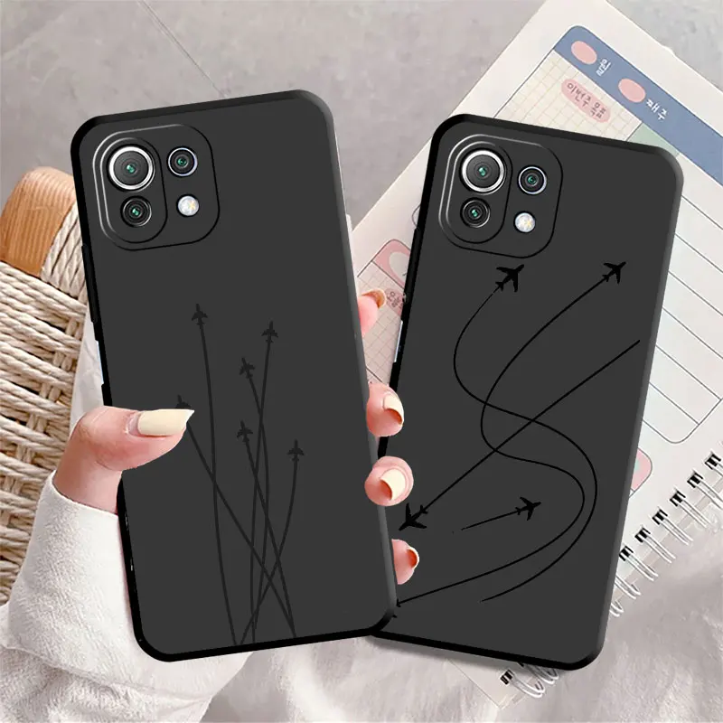 phone Cases for Mi Poco X3 NFC M5 X4 GT case 14 12T 11 9C F5 C40 10T Pro x3 funda Antiscratch cover Altitude Aircraft Line Art