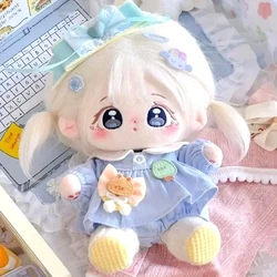 20 cm schattige witte haar pluche pop superster figuur zacht gevulde katoenen poppen DIY cosplay outfit collectie meisje speelgoed cadeau