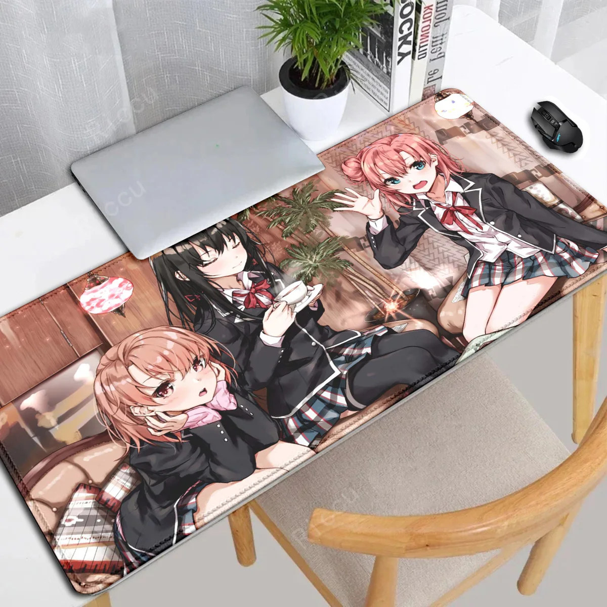 Meus Adolescentes Românticos Comedys SnafU Gaming Mouse Pad, Anime Desk Acessórios, PC de borracha, Tapete Pad Acessórios