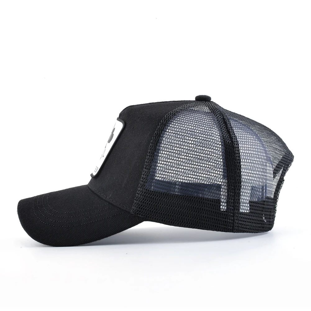 Baseball Cap With Patch Men\'s Snapback Baseball Hat Four Seasons Outdoor Visor Caps Women Black White Casual Cap