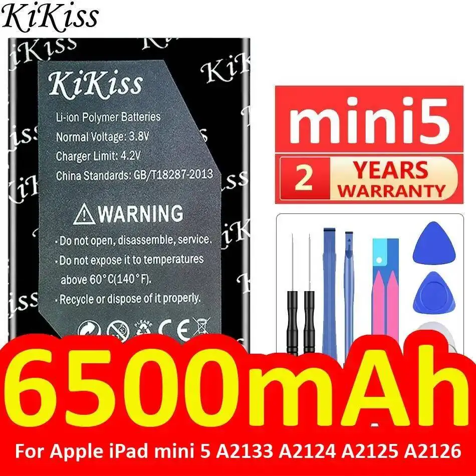 

Premium Replacement mini5 Tablet Battery Reliable Power Supply 6500mAh For Apple iPad Mini 5 A2133 A2124 A2125 A2126