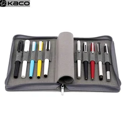 KACO Senior Pens Storage Bag Waterproof Black Grey 10/20 Holders Pencil Case Collection Bags for Zip Fastener Business Luxury