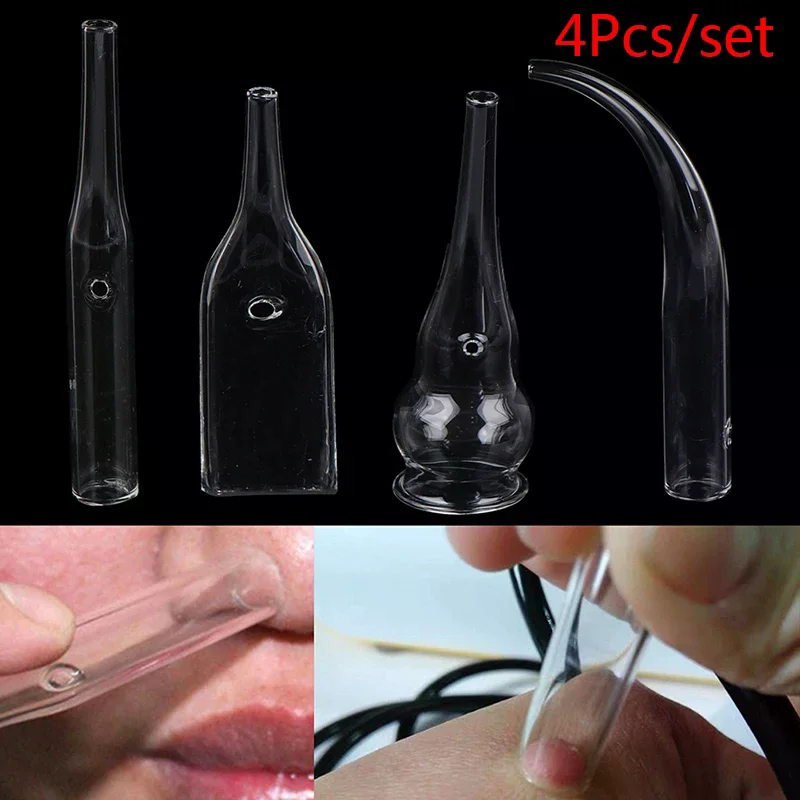4個/セット 黒ずみ除去ガラスパイプ 顔の毛穴クレンザー バ - Pore Vacuum のレビューと価格