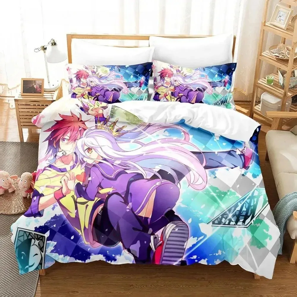 

No Game No Life Bedding Set For Bedroom Soft Modern Bedspreads Comefortable Kids Duvet Cover Quilt Cover And Pillowcase