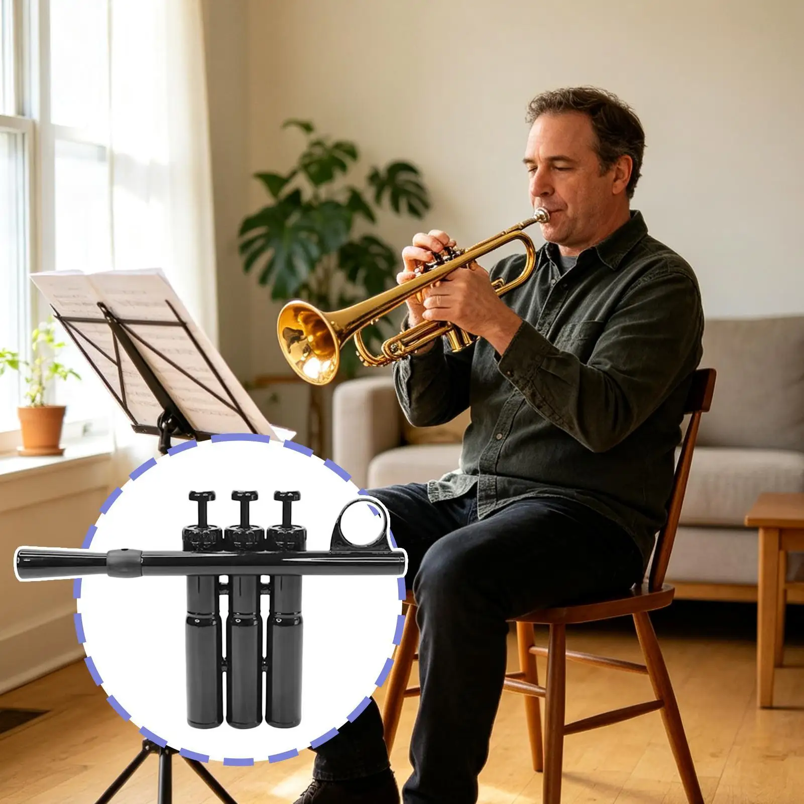 Trumpet Trainer Airflow Control Fingering Exercise Practice Device Trumpet Embouchure Trainer For Home Studio School Classroom