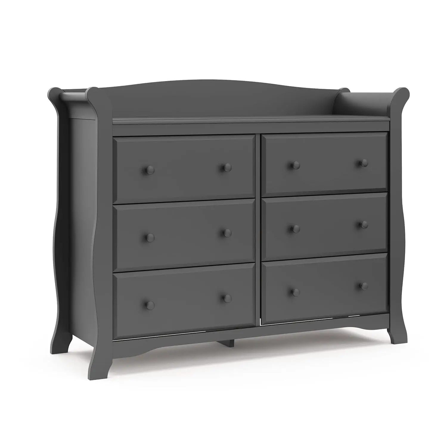 

Storkcraft Avalon 6 Drawer Double Dresser (Gray) – Dresser for Kids Bedroom, Nursery Dresser Organizer, Chest