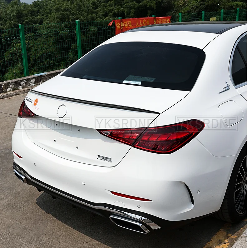 Rear Wing Spoiler For Mercedes-Benz W206 C-class 2020 2021 W206 4-Door amg Style ABS Car Tail Wing Decoration Rear Trunk Spoiler