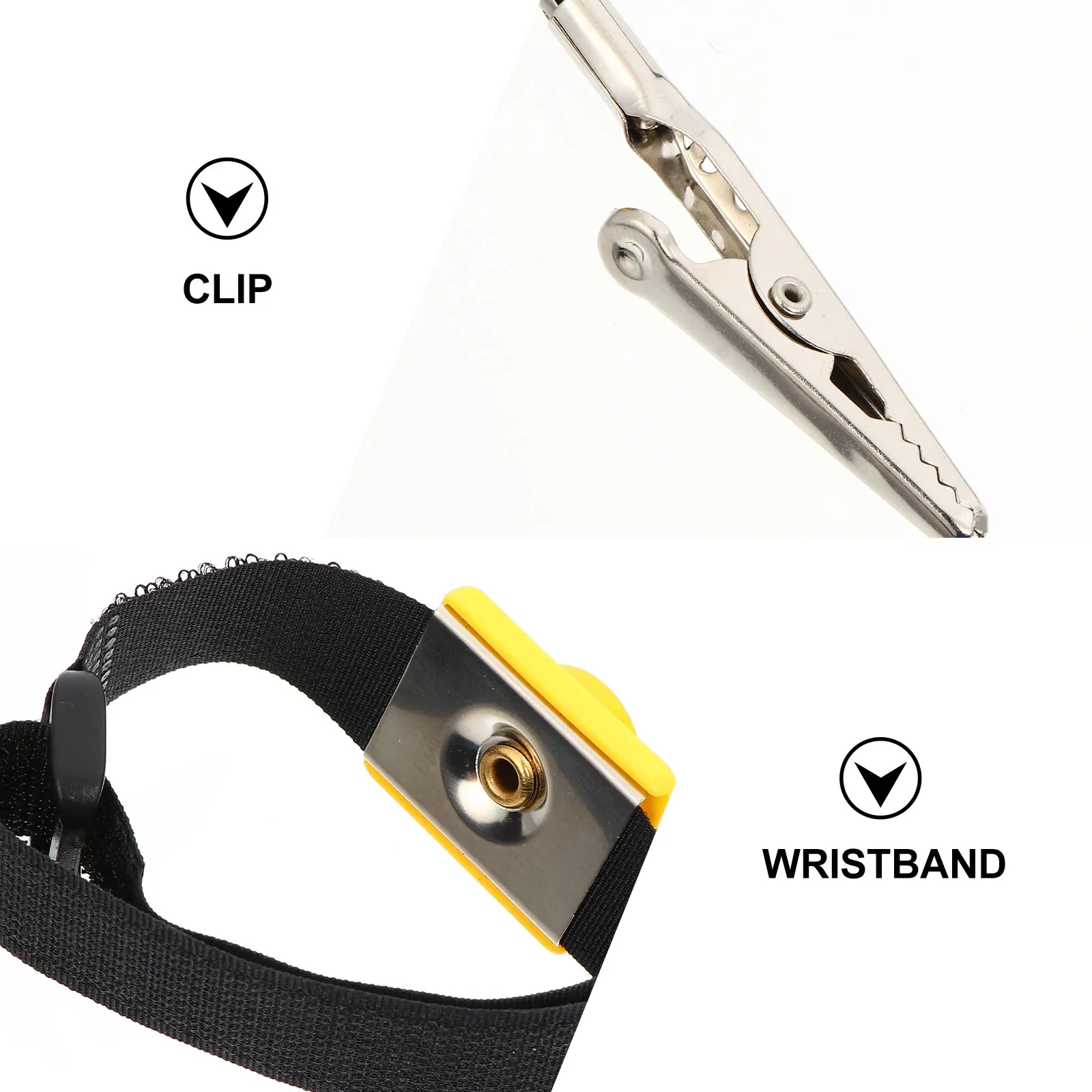 

5pcs Anti-Static Wrist Strap Adjustable Esd Wristband Reusable 1.8M Grounding Wire Strong Conductivity For Electronic