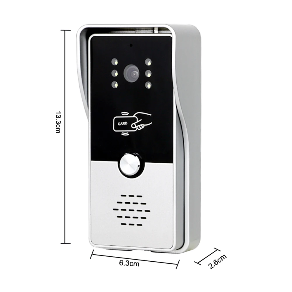 Homefong-sistema de intercomunicación para puerta, videoportero con desbloqueo RFID, pantalla interior de 7 pulgadas, timbre para exteriores, cámara