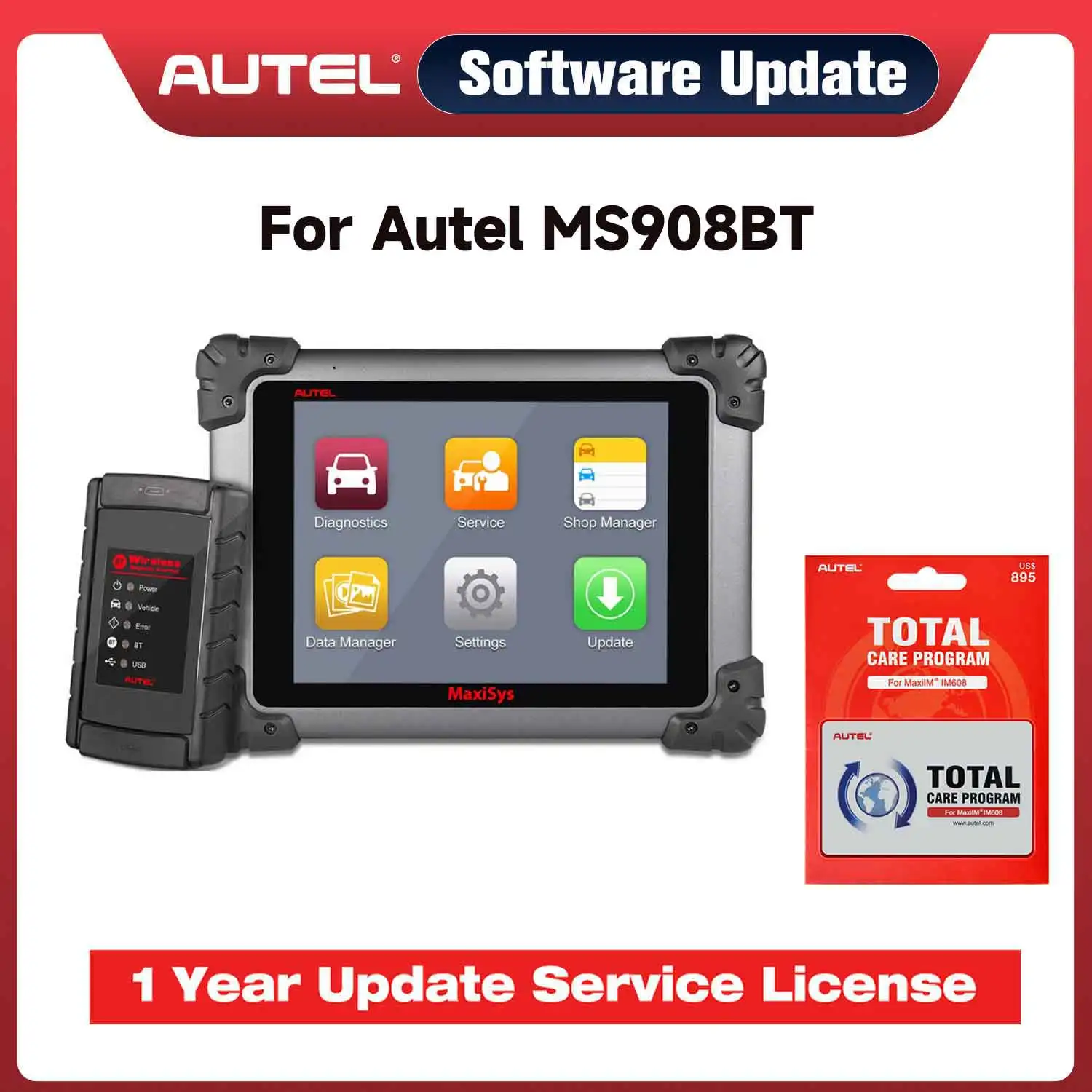 Autel 1 Year Software Update for MS908 MS908PRO MS908S PRO II /MS909 MS919 MK908 MK908II MK908Pro II Online Update TCP Card