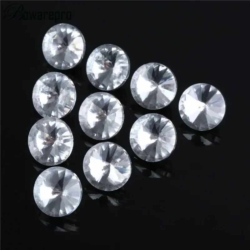 10pcs Upholstery Buttons Rhinestone Crystal Pattern Button for Clothing Sofa Craft Crafts Sewing Accessories 14MM