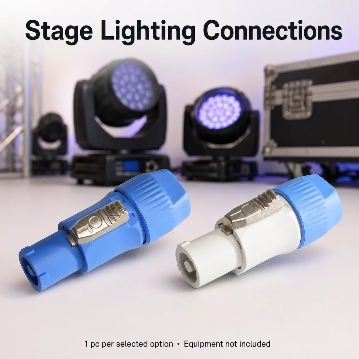1pc Powercon Cable Plug Locking Power Connector for Stage Lighting and LED Screens - Blue or Grey