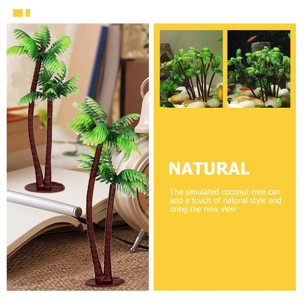 

10Pcs Wear-Resistant Artificial Trees Delicate Aquarium Supply Realistic Shape Fish Hideout Comfortable Environment