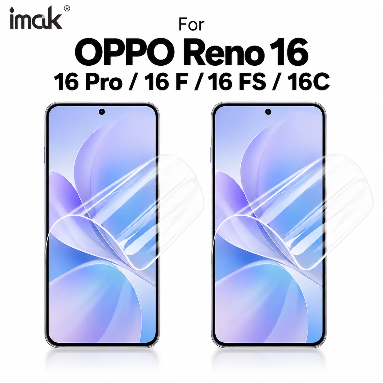 Hydrogel film For OPPO Reno 16 F FS Reno16 Reno16C 5G Anti Scratch Anti Fingerprint Support Fingerprint Protector Film FM0016