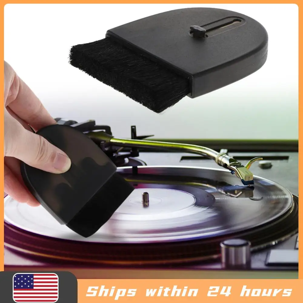 

Щетка для чистки виниловых пластинок из шерсти, антистатическая, мягкая, для удаления пыли с виниловых альбомов, LP, CD, картриджей